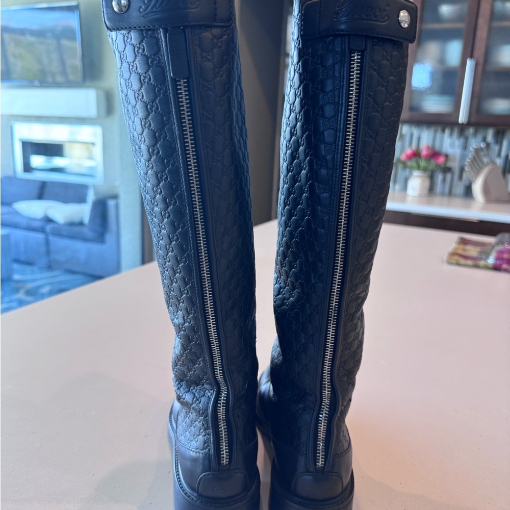 Gucci Women's Black Over the Knee Boots - Picture 4 of 5